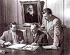 Hermann, Xaver a Paul Fendtové (zleva)